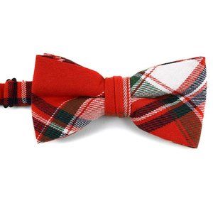 Men's Plaid Flannel Cotton Banded Bow Tie